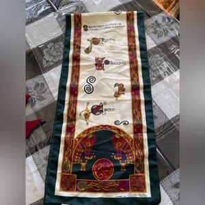 Book Of Kells Celtic Scarf Womans Ireland  Oblong Colorful